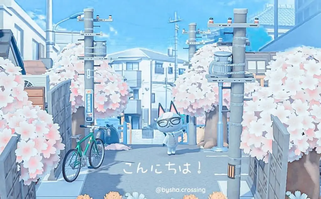 anime animal crossing village