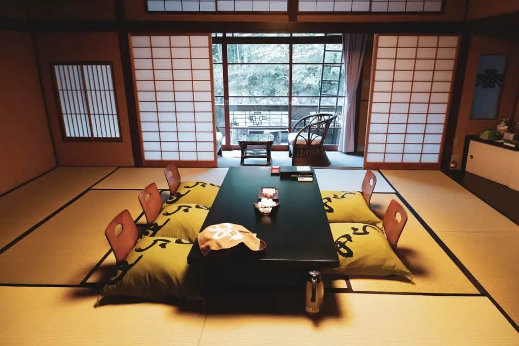 Japanese low table and seats