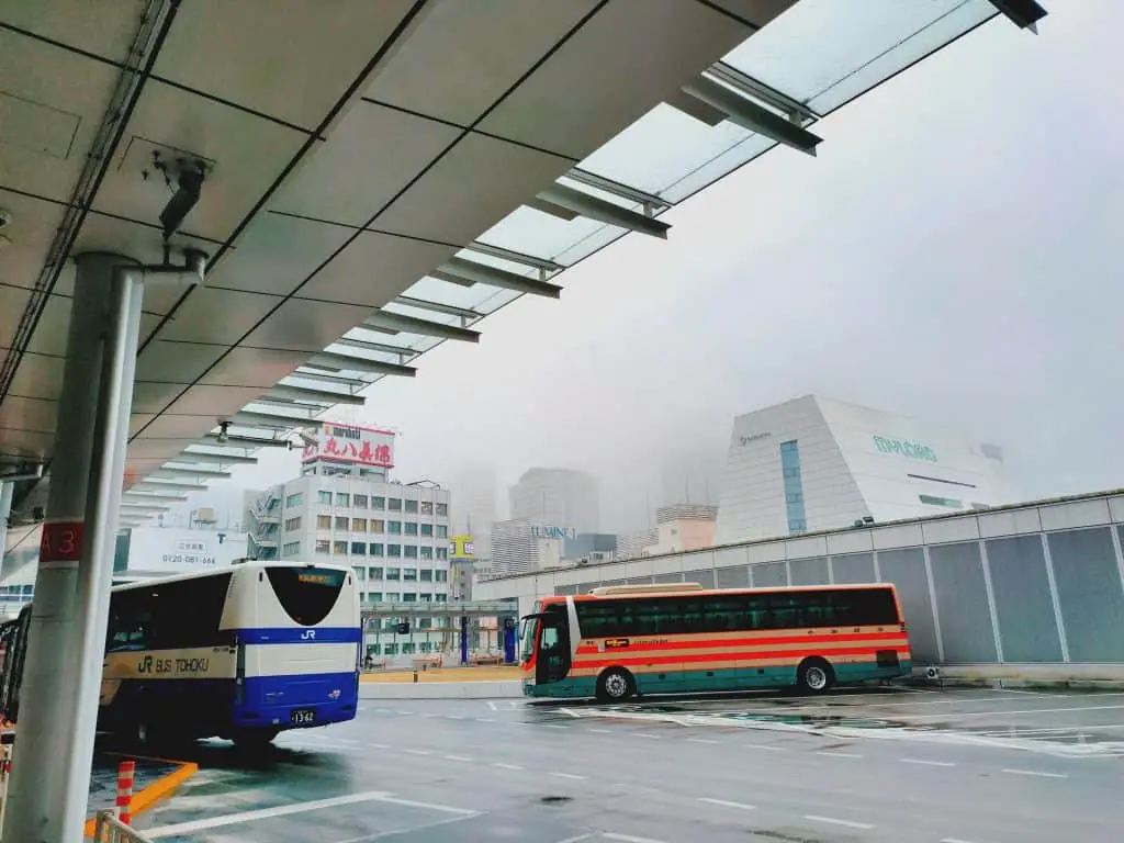 Japanese bus depot