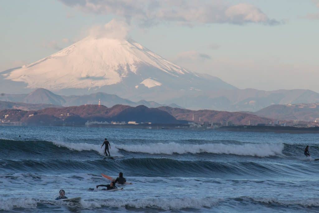 Shonan beach Japan surfing