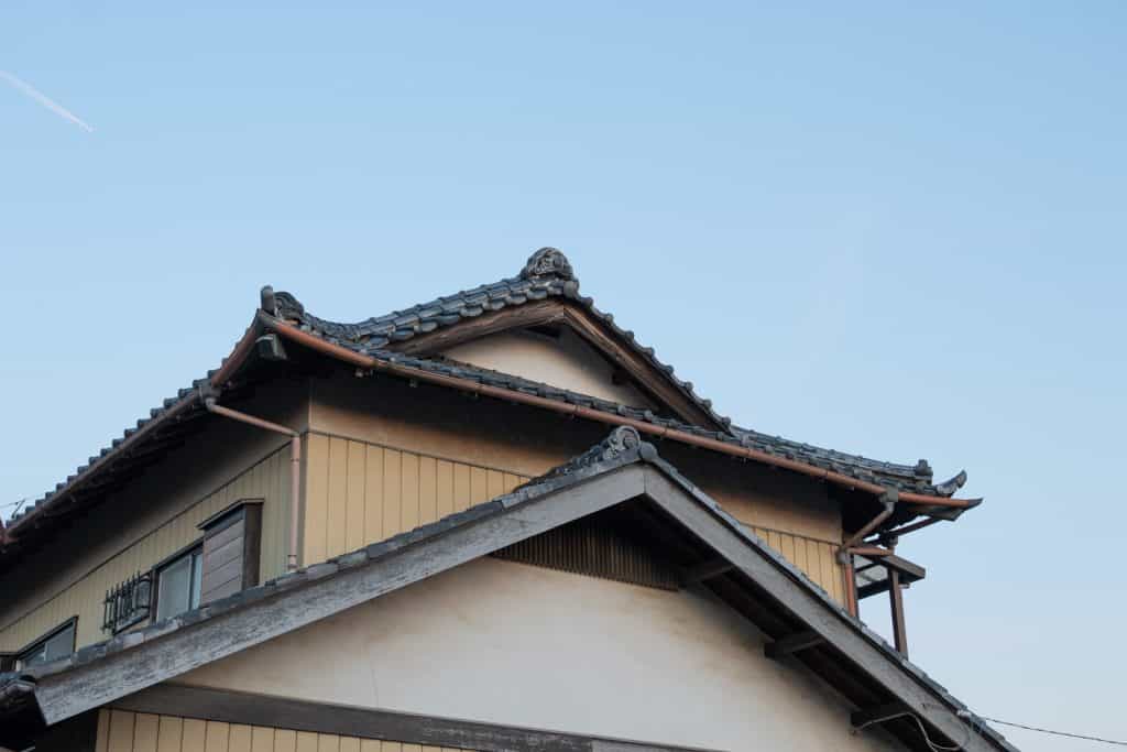 Japan residential curved roof
