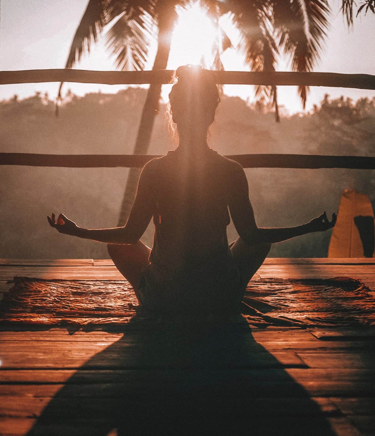 Morning meditation in Bali