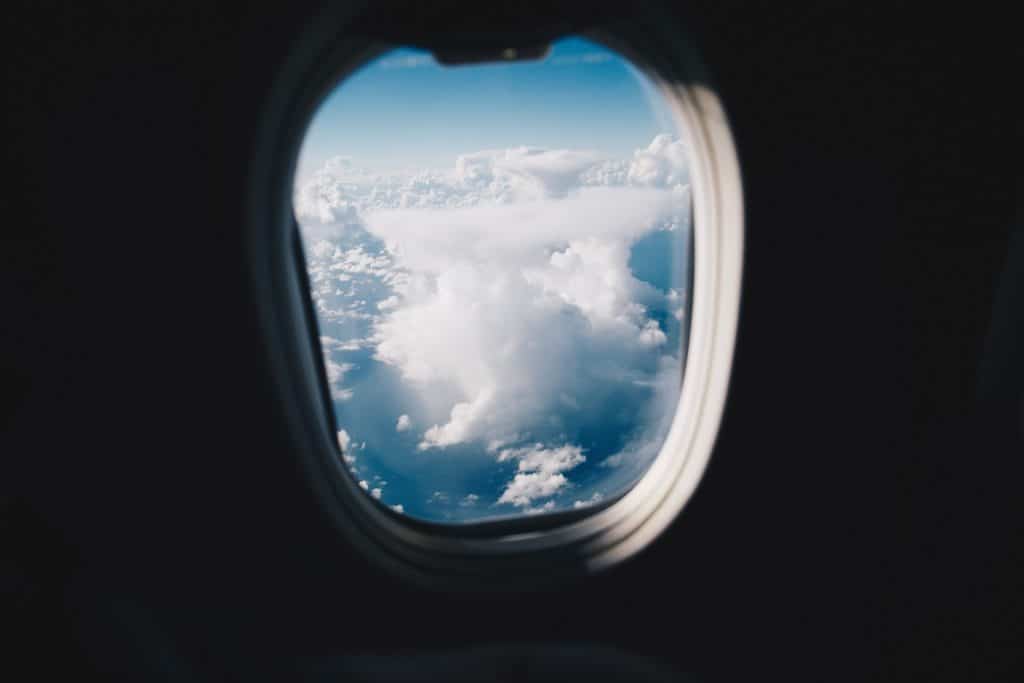 plane window cloud to Japan