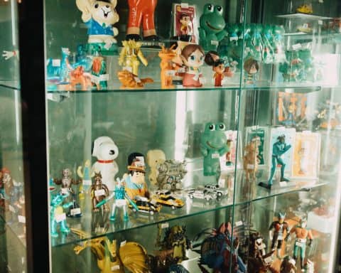 Nakano broadway toys in a glass case