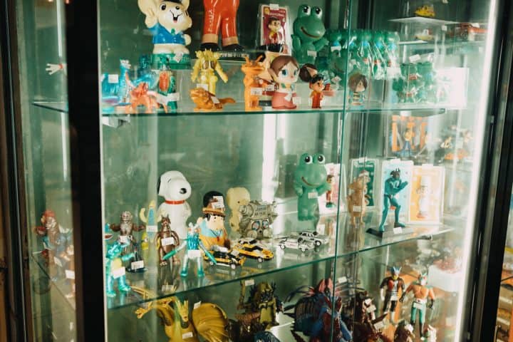 Nakano broadway toys in a glass case