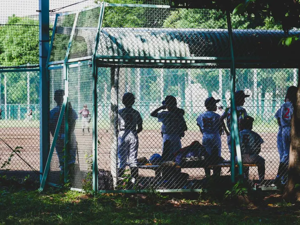 Japanese baseball players at school