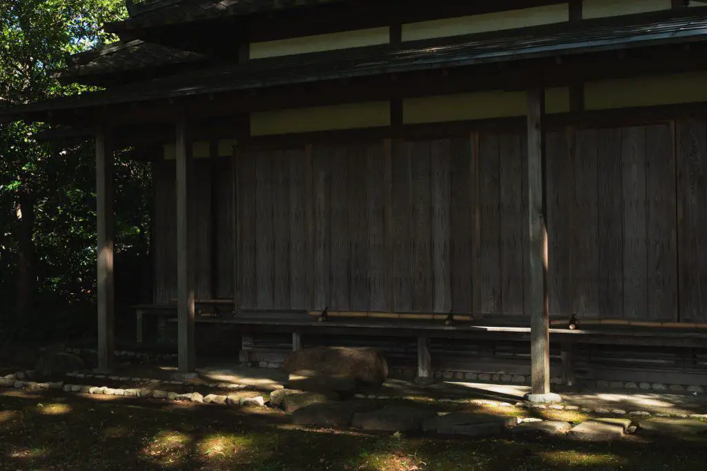 Japanese temple peaceful sunlight