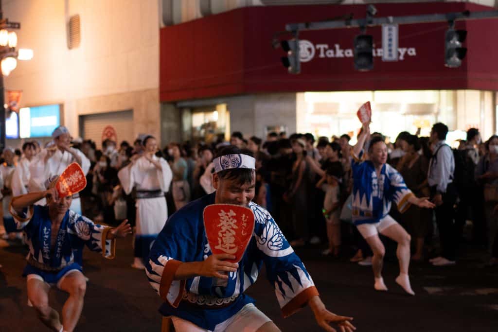 Japanese summer festival dance night