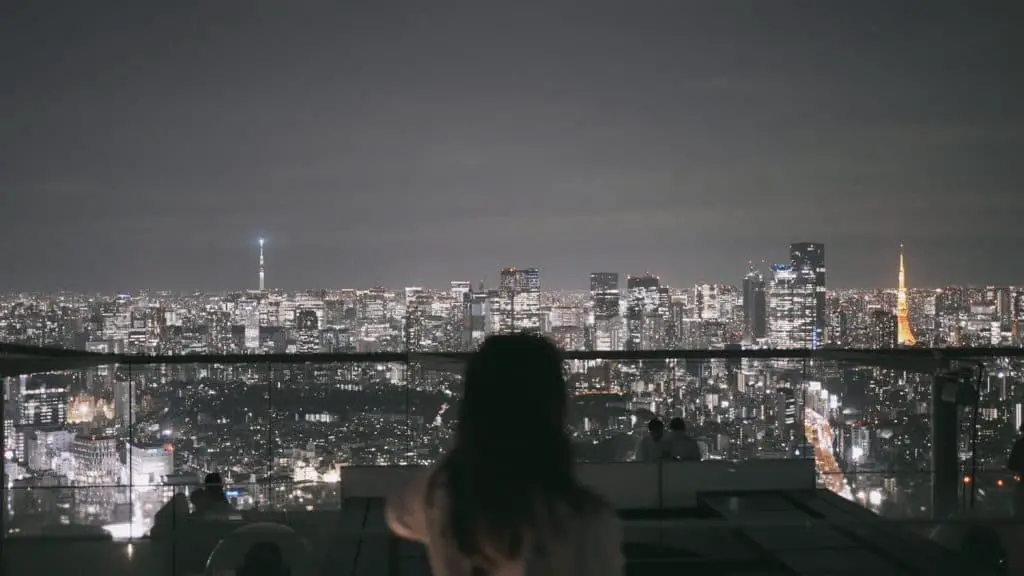 Shibuya sky view night