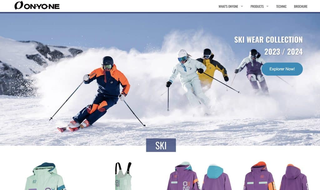 japanese ski brand ONYONE